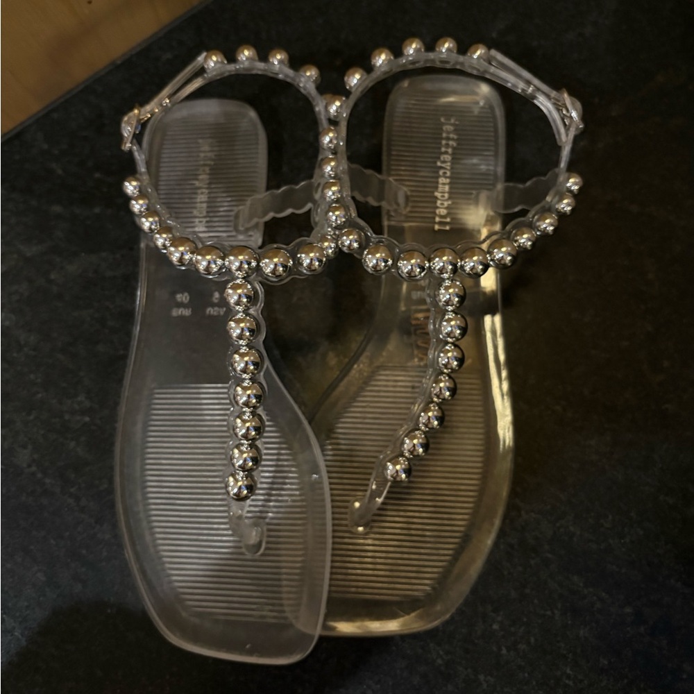 Jeffrey Campbell Clear Bling Sandals - Picture 3 of 3